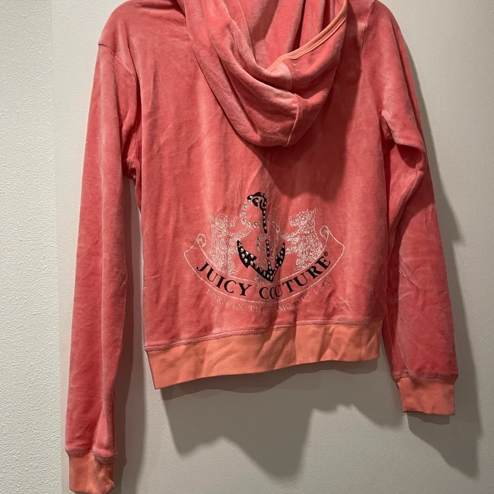 Juicy Couture Coral Velour Hoodie‎